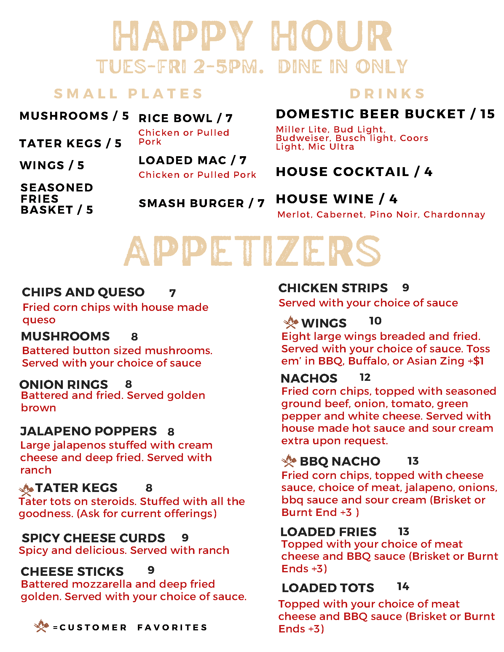 Jack's Roadside BBQ Menu